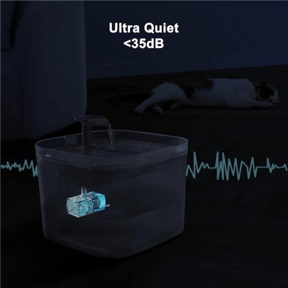 Cat Water Fountain-Automatic Pet Water Fountain Cat Water Dispenser with Filters - Picture 3 of 6